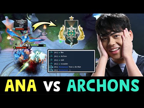 when ANA met ARCHONS and LEGENDS in pubs - Queen of Pain Solo Diving in Fountain! DOTA 2