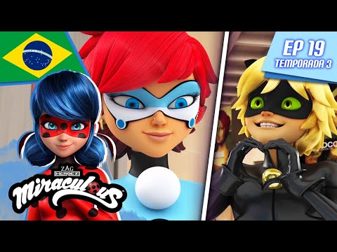 Capa de MIRACULOUS  TAGUEADOR DO TEMPO  | Episódio completo  Temporada 3 Ep 19 | Português BRASIL