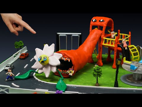 ✋ DAISY JUMPSCARE vs THE EXTRA SLIDE - Poppy Playtime 3 | Leovincible &Trevor Henderson with Clay