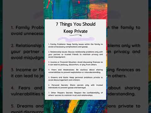 *7 Things You Should Keep Private! 🚪🤫 | Protect Your Personal Space* #lifehacks #secret #privacy #yt