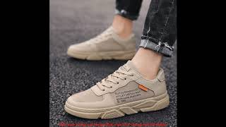 Mẫu giày thể thao nam đế xuồng phong cách Hàn Quốc cho người có chân nhỏ