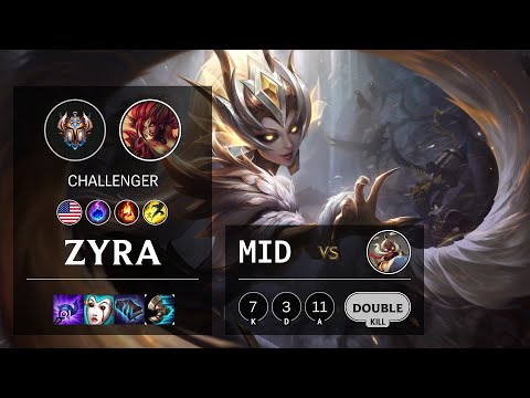 Zyra Mid vs Corki - NA Challenger Patch 10.15