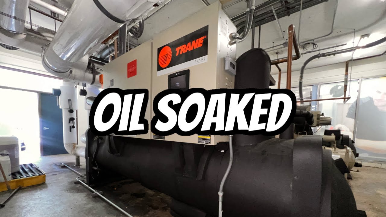 Air Handler Blowing Warm Air And Trane RTHD Chiller Leak … Yep That’s Oil