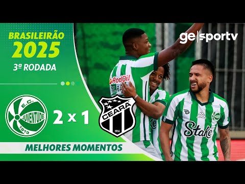 Gols e lances de Juventude-RS x Ceará