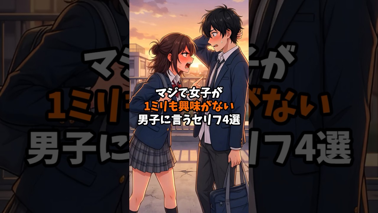 【勘違い注意】女子が1ミリも興味がない男子に言うセリフ4選#恋愛 #恋愛心理学 #恋愛あるある