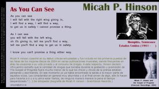As You Can See - Micah P.  Hinson