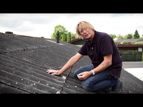 Tegn på et gammelt eternittag