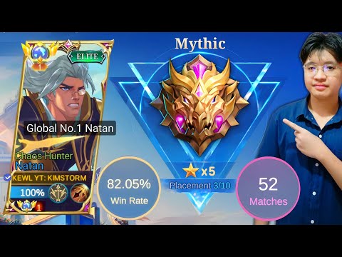 NATAN FAST RANK UP BUILD & EMBLEM (Solo Rank Gameplay)🔥