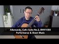 Allemande from Cello Suite No.2 in D Minor, BWV 1008 by Bach for Classical Guitar