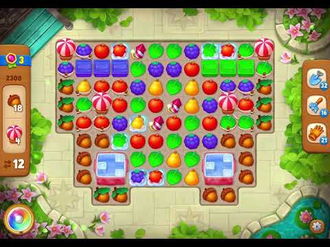 GardenScapes Level 2308 no boosters (18 moves)
