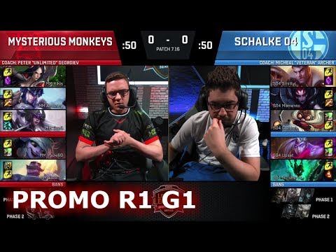 Mysterious Monkeys vs FC Schalke 04 | Game 1 Promotion/Relegation S8 EU LCS Spring 2017 | MM vs S04