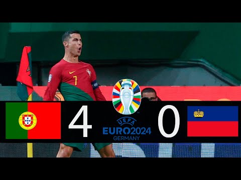 Ronaldo Twice | Portugal vs Liechtenstein 4-0 (All Goals Highlights 2023) - Euro 2024 Qualifying.