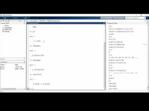 Constants and User Defined Matrices in Matlab Training  
