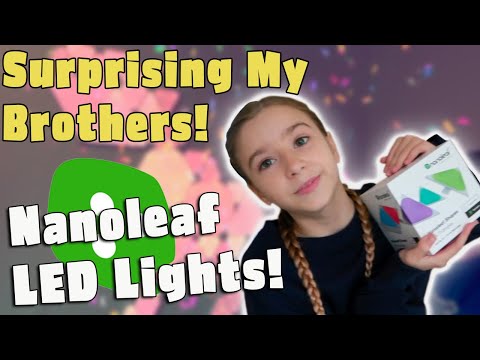 Cammy Surprises Her Brother's with an Amazing Nanoleaf LED Light Panel Design!!