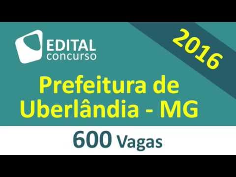 Edital Concurso Uberlândia MG 2016 - Minas Gerais