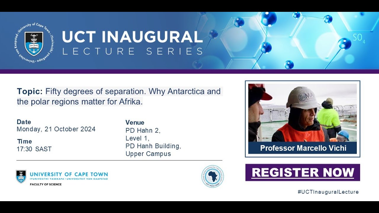 Inaugural Lecture Prof Marcello Vichi (Recording) | UCT Inaugural Lecture Series 2024