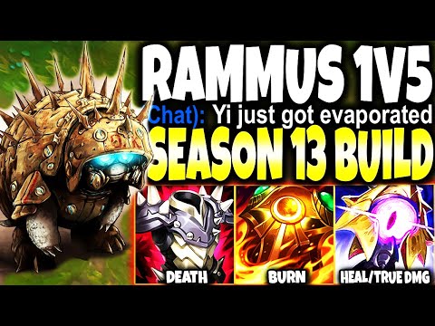 The Only Season 13 Rammus Build that WILL 1v5 CARRY ANY GAME 🔥 LoL Mid Rammus Preseason s13 Gameplay