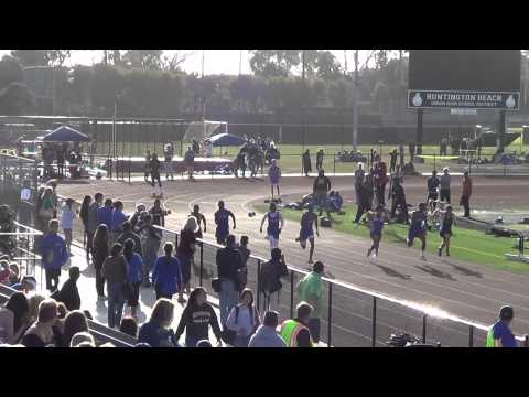 VarB 100m at Sunset Finals 5-8-14 - Los Alamitos Boys