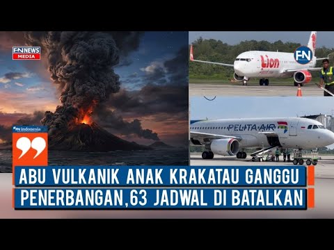 Abu Vulkanik Anak Krakatau Ganggu Penerbangan, 63 Jadwal Dibatalkan