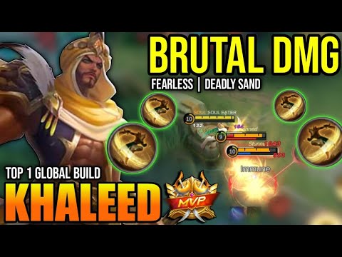 KHALEED BEST BUILD 2023 | BUILD TOP 1 GLOBAL KHALEED GAMEPLAY | MOBILE LEGENDS