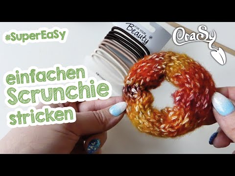 Knit easy scrunchie