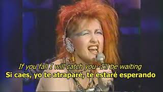 Time after time - Cindy Lauper (LYRICS/LETRA) [80s]