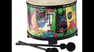 Video thumbnail for Review: Remo Kids Percussion, Floor Tom, 10 Diameter with Mallet, Rain Forest Fabric by Hot & Great Products