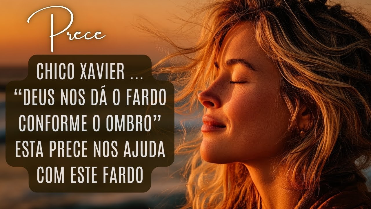 Prece Espírita Chico Xavier. O Fardo Pode Ser Grande, Mas o Amor de Deus É Maior. Prece para Força