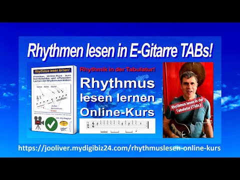 Rhythmus Notation lesen lernen für Gitarristen - Noten Tabulatur TABs
