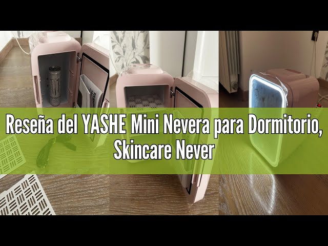 Vídeo relacionado con YASHE Mini Nevera para Dormitorio, Skincare Nevera con Espejo LED, Pequeña Nevera de 4L Portátil, Calentador y Enfriador Termoeléctrico 220V AC / 12V DC para Coche, Oficina, Dormitorio (blanca)