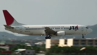 preview picture of video '[Old Ishigaki Last Day] JTA Boeing 737-400 JA8526 LANDING ISHIGAKI Airport 石垣空港 2013.3.6'