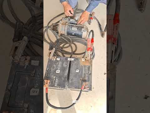 #shorts testing of starter motor 24v on a battery.