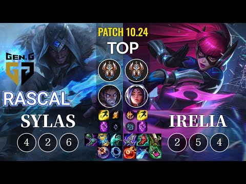 GEN Rascal Sylas vs Irelia Top - KR Patch 10.24