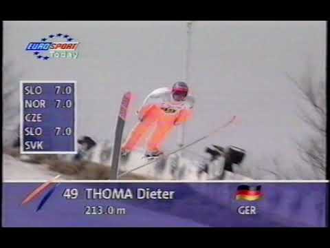 Dieter Thoma - 213 m - Planica 1997 (komentator eurosportu pod wpływem) [50 FPS]