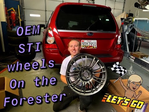 SUBARU OEM STI WHEELS ON MY 2008 FORESTER XT | TEST FITTING
