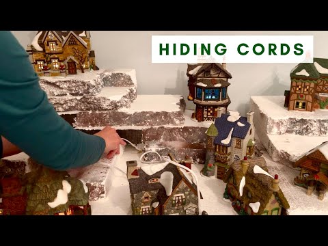 Tips for Hiding Cords in your Christmas Village - No Tools or Carving Needed!