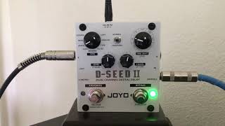 Video thumbnail for Joyo D-SEED II Digital Delay Pedal by Joshua Cruz