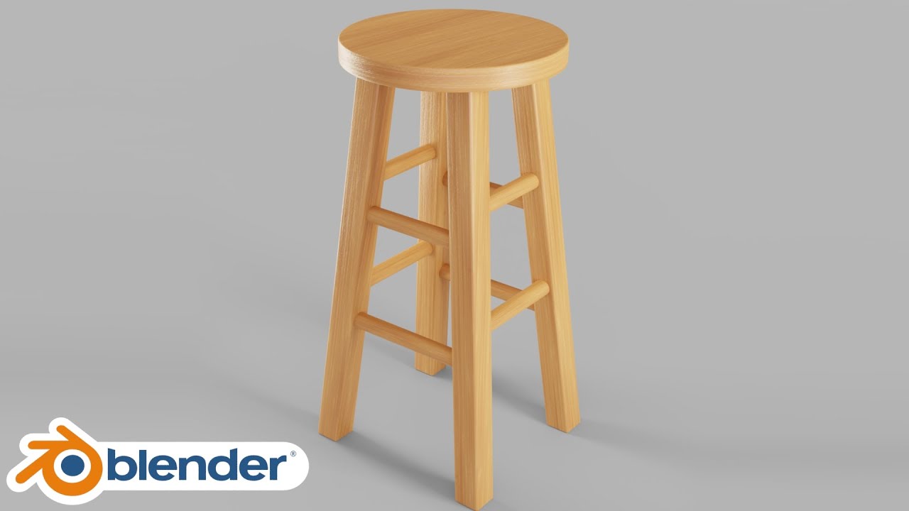 How to create a Wooden Stool (Blender Tutorial)
