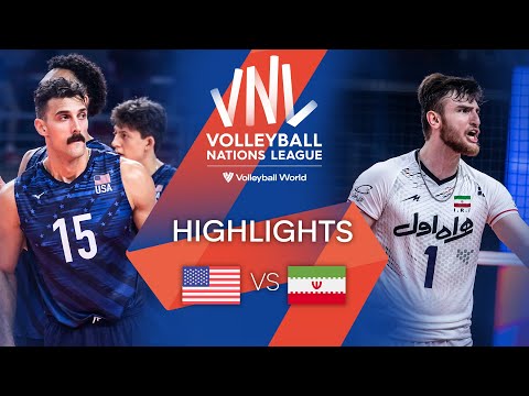 🇺🇸 USA vs. 🇮🇷 IRI - Highlights Week 2 | Men's VNL 2022