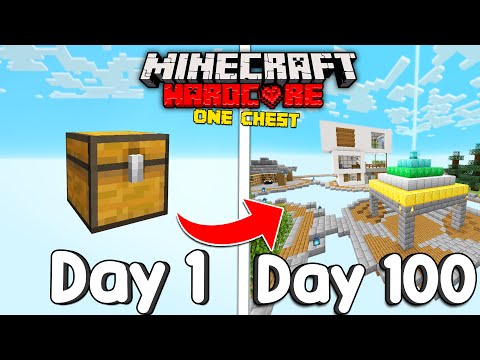 I Survived 100 Days On ONE CHEST In Minecraft Hardcore!
