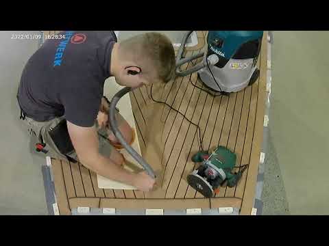 Making of a synthetic teak deck for a 41 foot sailing ship!