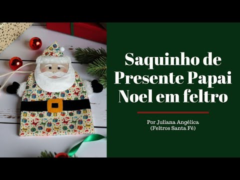 Saquinho de Presente Papai Noel em feltro | por Juliana Angélica (jebeletatelie)