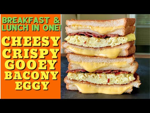 Bacon Egg and Cheese Grilled Cheese -- Breakfast Sandwich on the Griddle