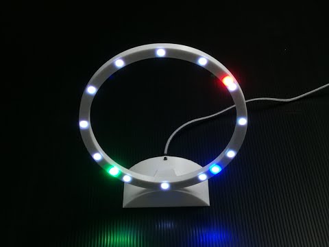 Uhr mit WS2812 Ring 60 LED´s Wemos ESP8266 D1 mini (Clown) WLED Aircoookie Anleitung