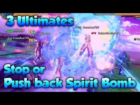 Can 3 Ultimates Push Back Spirit Bomb?! - Dragon Ball Xenoverse 2