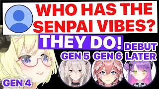 Who Has Senpai Vibes According To Watame (Tsunomaki Watame /Hololive) [Eng Subs]