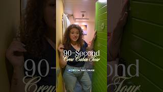 90-second Cruise Ship Crew Cabin Tour! ✨️ #cruiseshipcrew #crew #cruiseship #crewlife