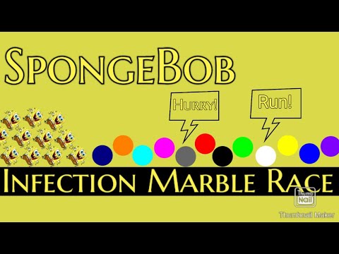 Escape SpongeBob - Infection Marble Race! | Major League Marble Race (MLMR) In Algodoo