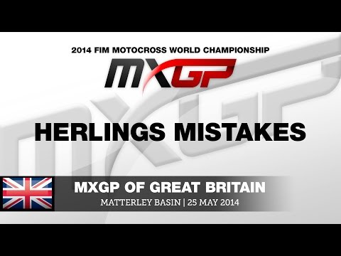 MXGP of Great Britain 2014 Jeffrey Herlings Mistakes - Motocross