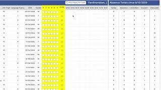 Aeries Teacher Attendance - Mass Apply Attendance Code